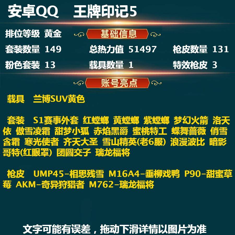 HPPX260244和平精英账号详情图2